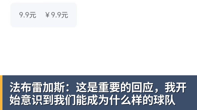 好博体育法布雷加斯：这是重要的回应，我开始意识到我们能成为什么样的球队